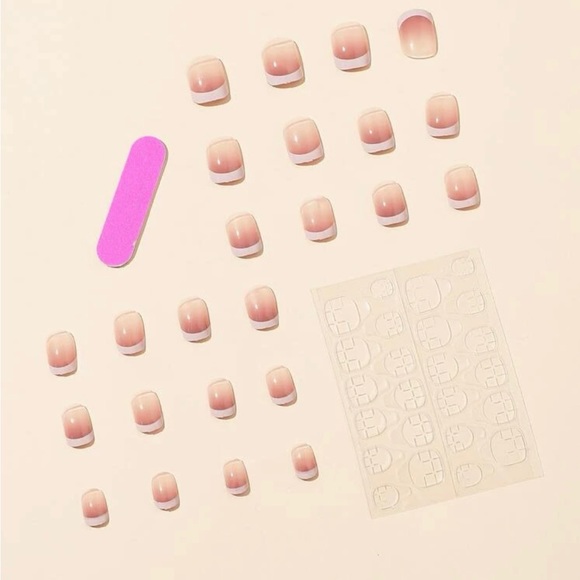 24pcs Medium Square French Blush Nails (Copy) - Picture 2 of 5